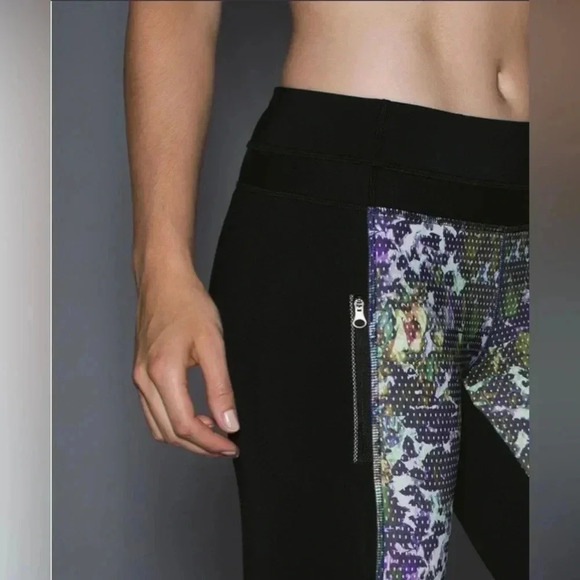 Lululemon Inspire Tights II Full-On Luxtreme (mesh) Floral Sport Sz 8 - Picture 4 of 10